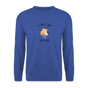 The Perfect Couple For 87 Years Wedding - Unisex Sweatshirt - royal blue - Front - Alina (178cm) & Michal (187cm)