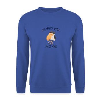 The Perfect Couple For 77 Years Wedding - Unisex Sweatshirt - royal blue - Front - Alina (178cm) & Michal (187cm)