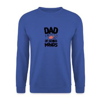 Vater von Genius Minds Wissenschaftlicher Vater - Unisex Pullover - Royalblau - Vorne - Alina (178cm) & Michal (187cm)