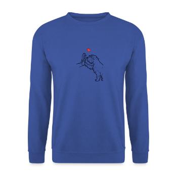 Miniature Schnauzer Niedlicher Miniature - Unisex Pullover - Royalblau - Vorne - Alina (178cm) & Michal (187cm)