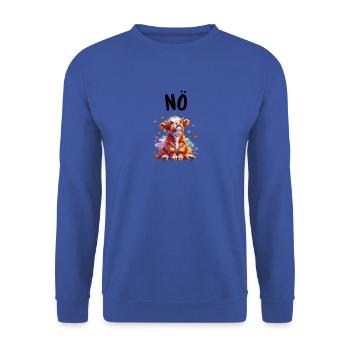 Vache Highlander disant non pour les garçons et les filles - Sweat-shirt Unisexe - bleu royal - Devant - Alina (178cm) & Michal (187cm)