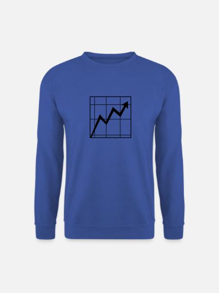 Aktien Kurs Diagramm Aktienkurs Pfeil - Unisex Pullover - Royalblau