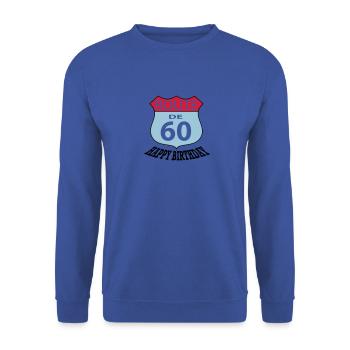 Birthday Birthday Route 60 - Unisex Sweatshirt - royal blue - Front - Alina (178cm) & Michal (187cm)