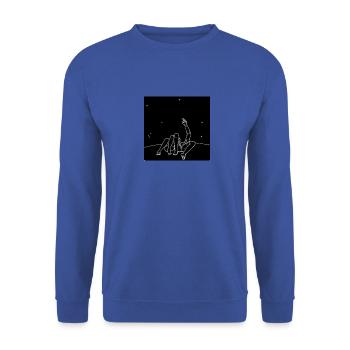Line Art - Unisex Sweatshirt - royal blue - Front - Alina (178cm) & Michal (187cm)