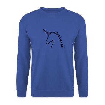 licorne - Sweat-shirt Unisexe - bleu royal - Devant - Alina (178cm) & Michal (187cm)