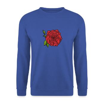 Fleur de rose - Sweat-shirt Unisexe - bleu royal - Devant - Alina (178cm) & Michal (187cm)