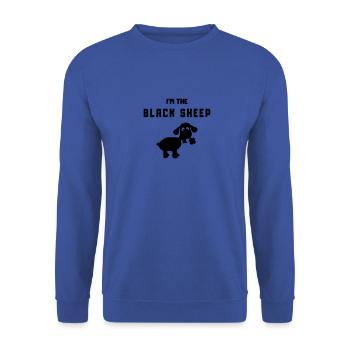 sheep in the black sheep - Unisex Sweatshirt - royal blue - Front - Alina (178cm) & Michal (187cm)
