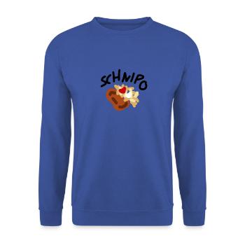 Schnipo Schnitzel Pommes - Unisex Pullover - Royalblau - Vorne - Alina (178cm) & Michal (187cm)