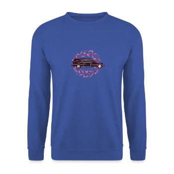 Hearse funeral home floral undertaker - Unisex Sweatshirt - royal blue - Front - Alina (178cm) & Michal (187cm)
