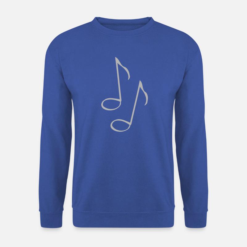 Eighth notes grey - Unisex Sweatshirt - royal blue