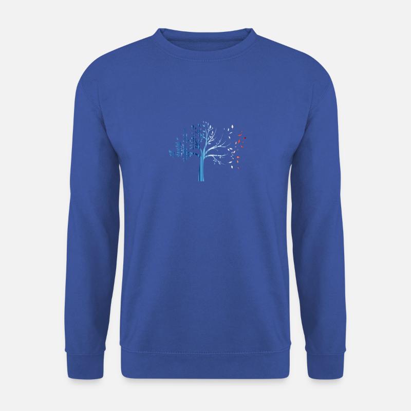 Warming stripes - lose nature / tree - Unisex Pullover - Royalblau