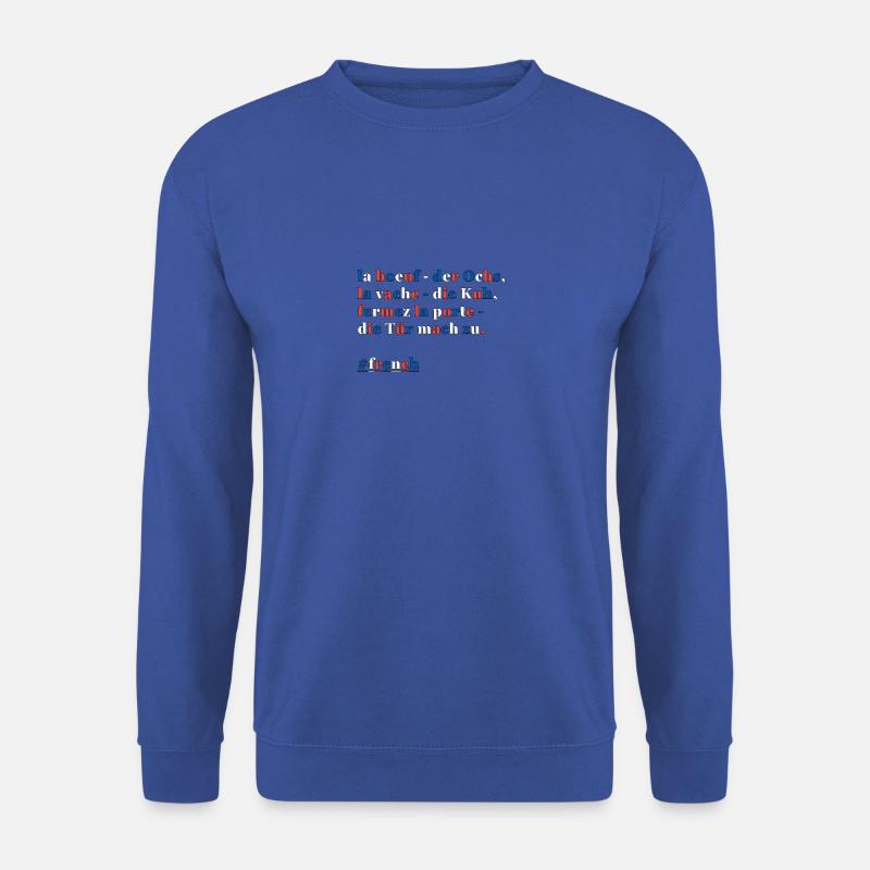 französische Merkhilfe/Eselsbrücke - Unisex Pullover - Royalblau
