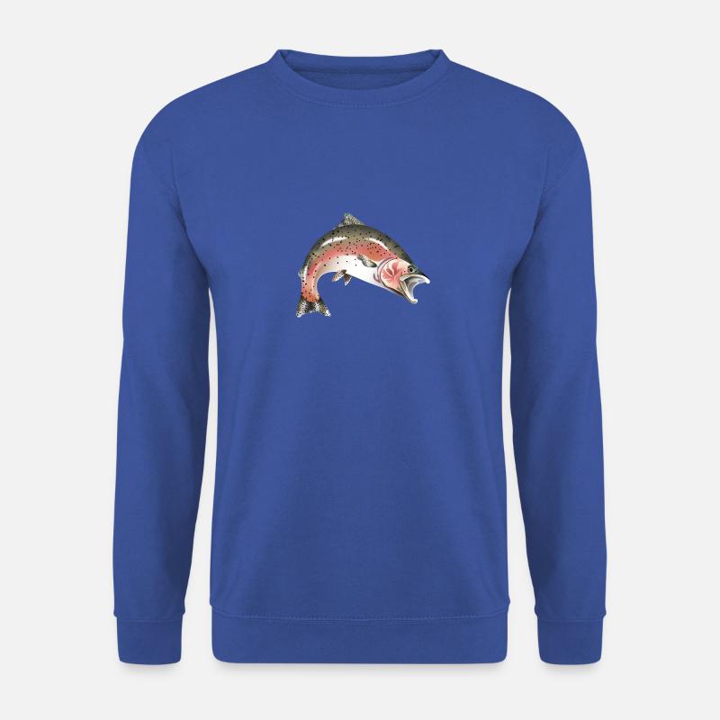 Lachs Forelle Fisch - Unisex Pullover - Royalblau