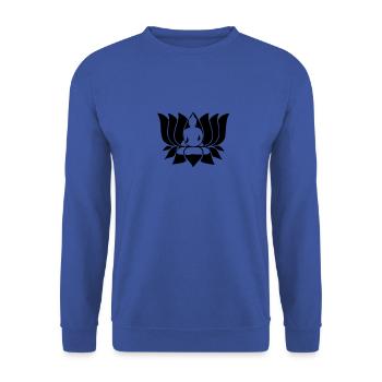 buddha lotus - Unisex Pullover - Royalblau - Vorne - Alina (178cm) & Michal (187cm)