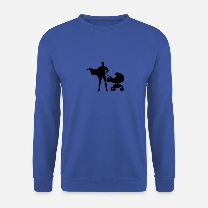 Super Dad with stroller - Unisex Sweatshirt - royal blue