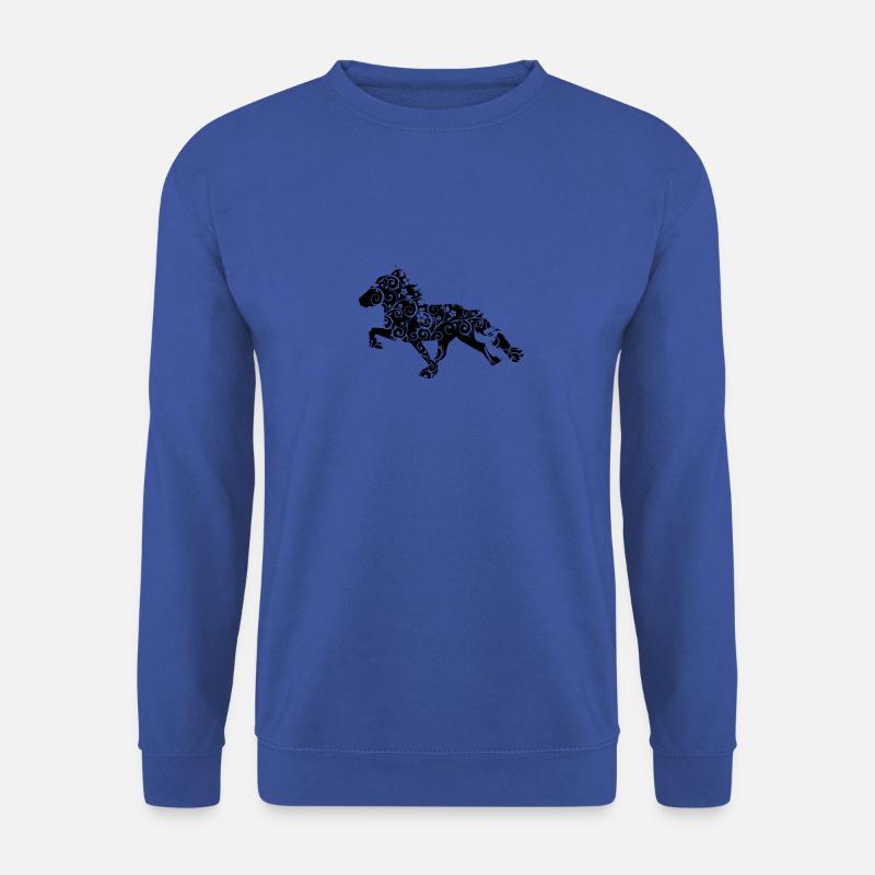 Isländische Blume - Islandpferd - Tölt - Unisex Pullover - Royalblau