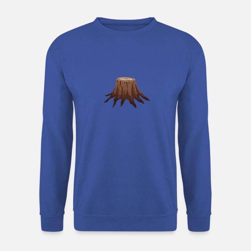Stämmiger Baumstumpf braun - Unisex Pullover - Royalblau