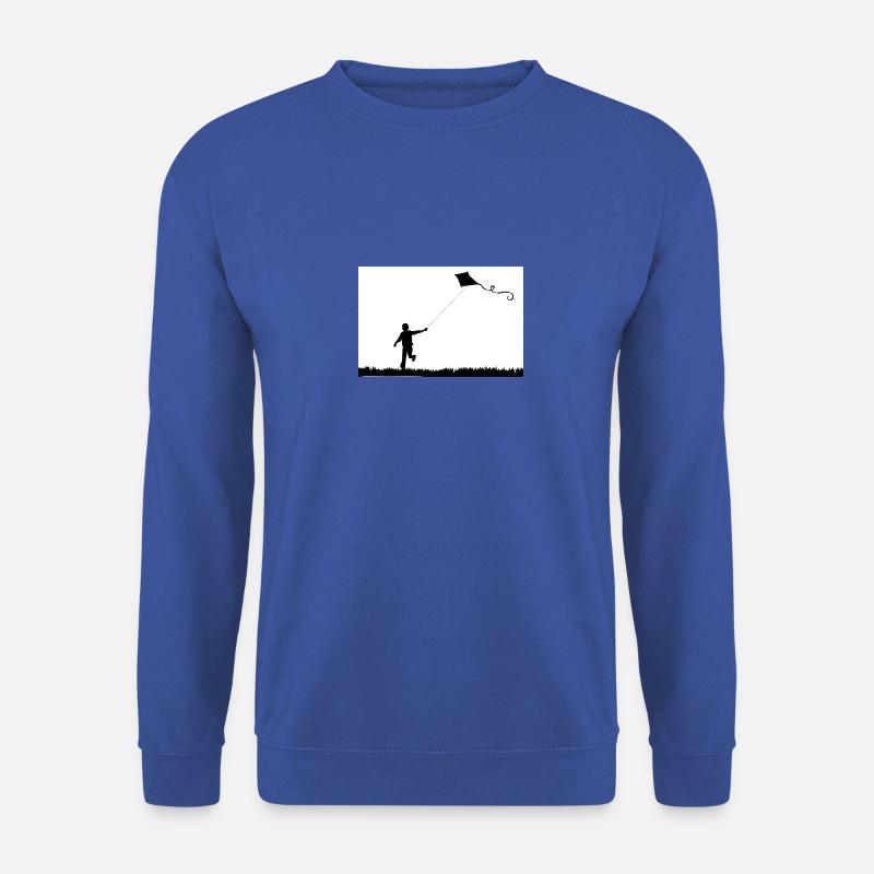 Boy with kite - Unisex Pullover - Royalblau