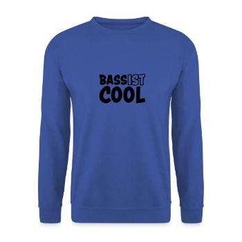 Bass ist cool - Unisex Pullover - Royalblau - Vorne - Alina (178cm) & Michal (187cm)