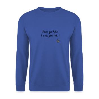 Réplique culte ! Le Père Noël est une ordure - Sweat-shirt Unisexe - bleu royal - Devant - Alina (178cm) & Michal (187cm)