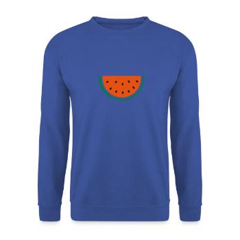 pastèque - Sweat-shirt Unisexe - bleu royal - Devant - Alina (178cm) & Michal (187cm)