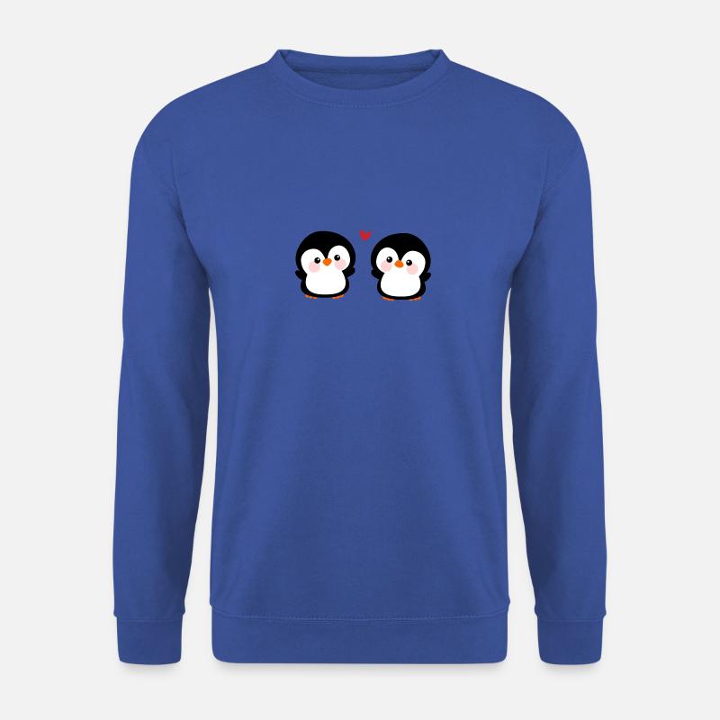 Süßes Pinguinpaar - Unisex Pullover - Royalblau