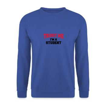 Trust me - I'm a Student - Unisex Pullover - Royalblau - Vorne - Alina (178cm) & Michal (187cm)