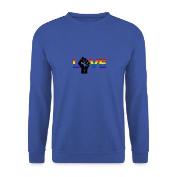 Love LGBT - Unisex Sweatshirt - royal blue - Front - Alina (178cm) & Michal (187cm)