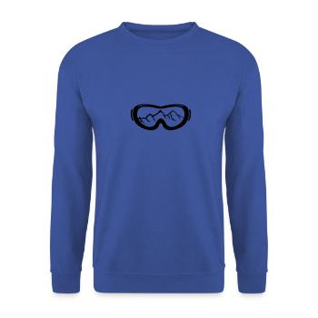 ski goggles mountains - Unisex Sweatshirt - royal blue - Front - Alina (178cm) & Michal (187cm)