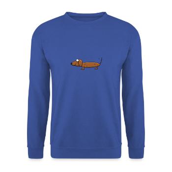dachshund - Unisex Sweatshirt - royal blue - Front - Alina (178cm) & Michal (187cm)
