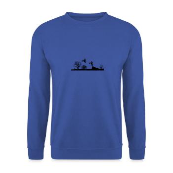 Enduro - Motocross - Sweat-shirt Unisexe - bleu royal - Devant - Alina (178cm) & Michal (187cm)
