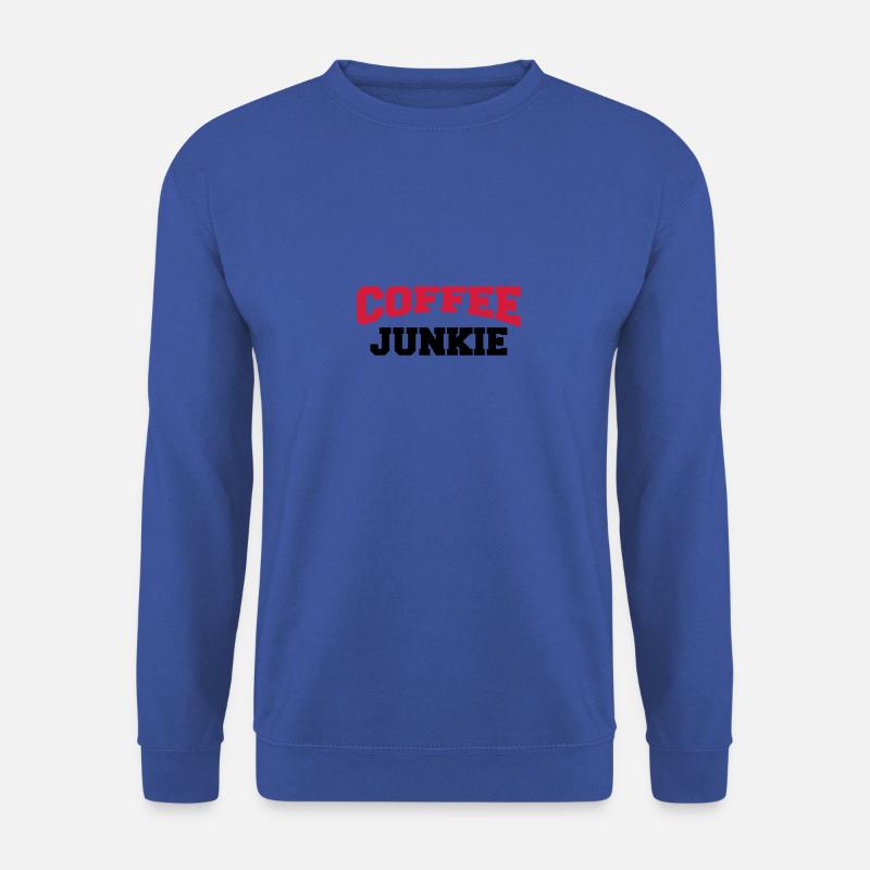 Coffee Junkie - Unisex Pullover - Royalblau