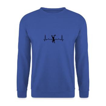 Rythme cardiaque - Sweat-shirt Unisexe - bleu royal - Devant - Alina (178cm) & Michal (187cm)