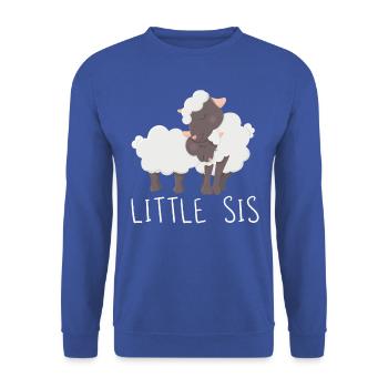 Little Sister - Unisex Pullover - Royalblau - Vorne - Alina (178cm) & Michal (187cm)