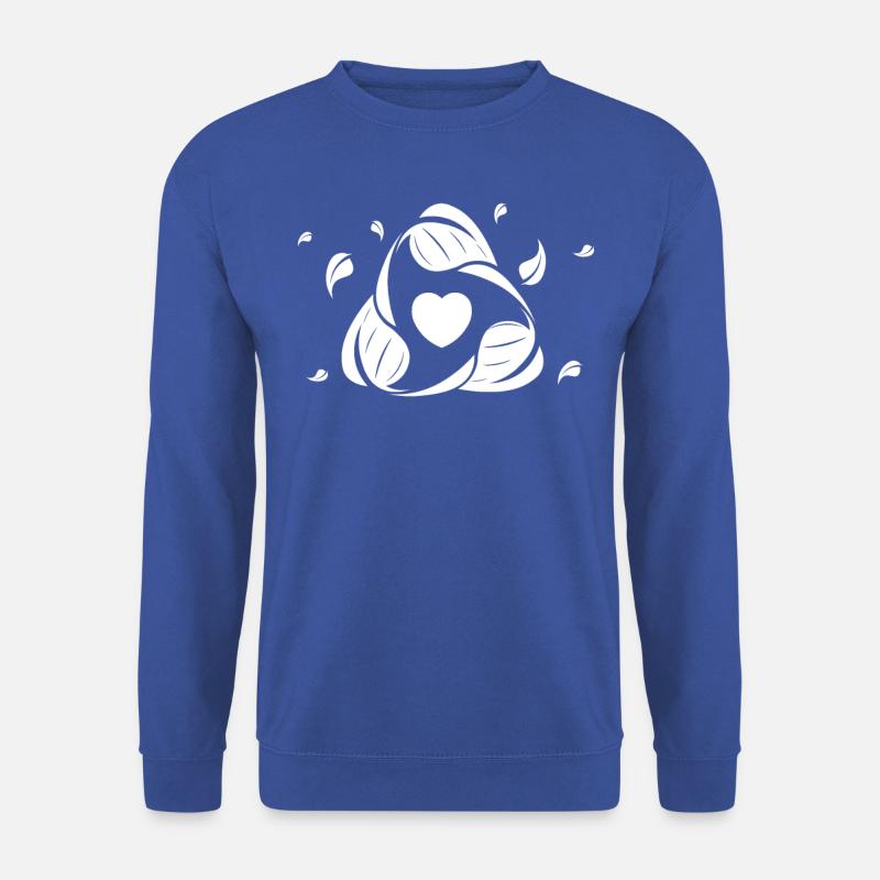 Recycling Herz Baumblätter Nachhaltig I Geschenk - Unisex Pullover - Royalblau