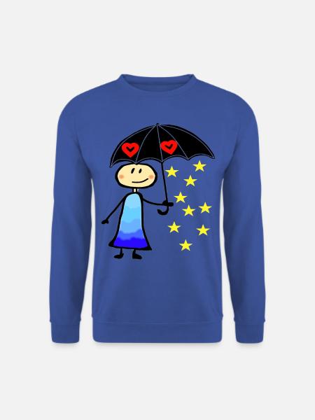 Regen, im Regen tanzen, Regenschirm - Unisex Pullover - Royalblau