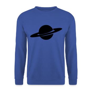 Planète Saturne - Sweat-shirt Unisexe - bleu royal - Devant - Alina (178cm) & Michal (187cm)