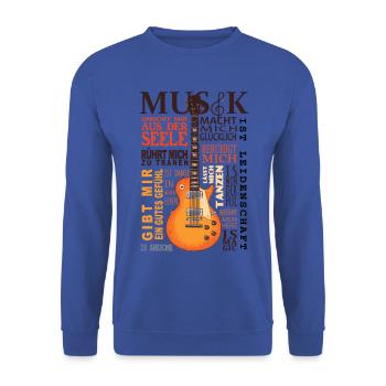 Musique guitare passion drôle idée cadeau - Sweat-shirt Unisexe - bleu royal - Devant - Alina (178cm) & Michal (187cm)
