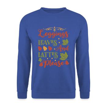 Herbst goldene Jahreszeit - Unisex Pullover - Royalblau - Vorne - Alina (178cm) & Michal (187cm)