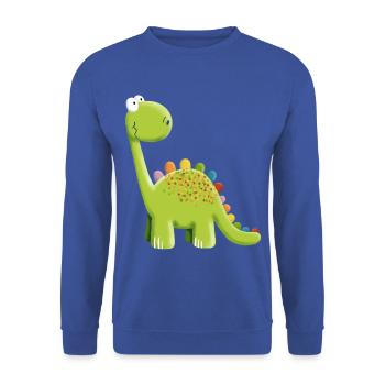 Drôle dinosaure coloré de stégosaure je cadeau - Sweat-shirt Unisexe - bleu royal - Devant - Alina (178cm) & Michal (187cm)