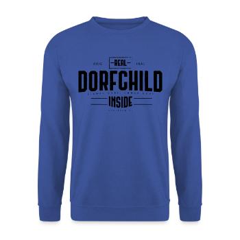 Véritable enfant du village - Sweat-shirt Unisexe - bleu royal - Devant - Alina (178cm) & Michal (187cm)