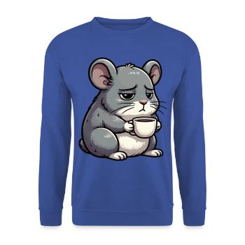 Chinchilla Chinchillas Chinchillabesitzer Nagetier - Unisex Pullover - Royalblau - Vorne - Alina (178cm) & Michal (187cm)