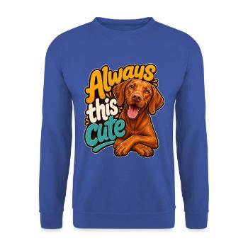 Ungarischer Pointer - Unisex Pullover - Royalblau - Vorne - Alina (178cm) & Michal (187cm)