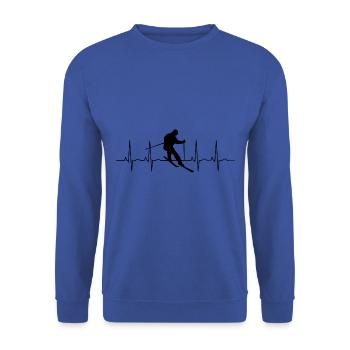 Ski Ski Skieur Ski Vacation Retro Gift - Sweat-shirt Unisexe - bleu royal - Devant - Alina (178cm) & Michal (187cm)