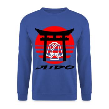 Judo - Sweat-shirt Unisexe - bleu royal - Devant - Alina (178cm) & Michal (187cm)