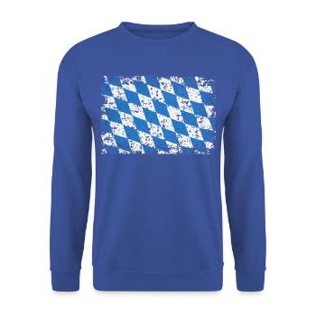 Vintage Bayern XL - Unisex Pullover - Royalblau - Vorne - Alina (178cm) & Michal (187cm)