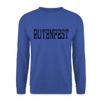 Schriftzug Rutenfest Ravensburg Ravensburger - Unisex Pullover - Royalblau - Vorne - Alina (178cm) & Michal (187cm)