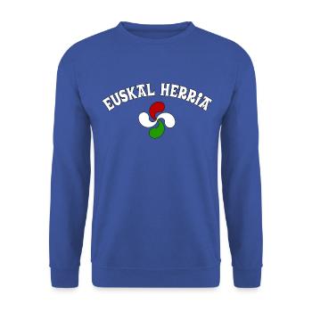 Euskal Herria - Unisex Pullover - Royalblau - Vorne - Alina (178cm) & Michal (187cm)