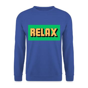Relax! - Unisex Pullover - Royalblau - Vorne - Alina (178cm) & Michal (187cm)