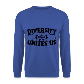 Anti racism racism tolerance human rights - Unisex Sweatshirt - royal blue - Front - Alina (178cm) & Michal (187cm)